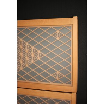 両面ガラス 中型組子欄間/引戸 4枚1組　R0130YD 