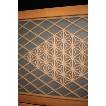 両面ガラス 中型組子欄間/引戸 4枚1組　R0130YD 