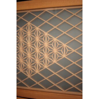 両面ガラス 中型組子欄間/引戸 4枚1組　R0130YD 