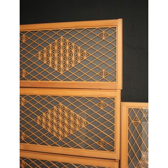 両面ガラス 中型組子欄間/引戸 4枚1組　R0130YD 