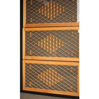 両面ガラス 中型組子欄間/引戸 4枚1組　R0130YD 