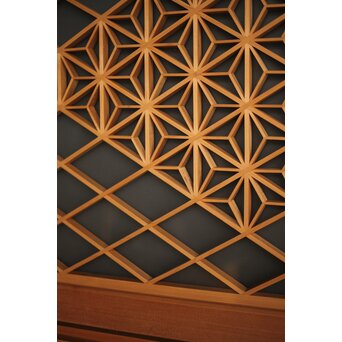 両面ガラス 中型組子欄間/引戸 4枚1組　R0130YD 