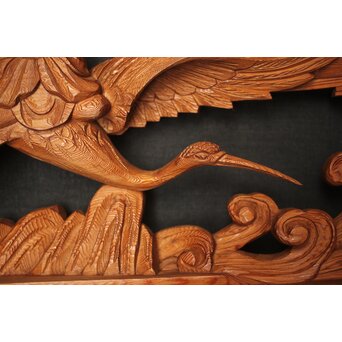 七福神 木彫欄間 2枚1組　R0132Y 