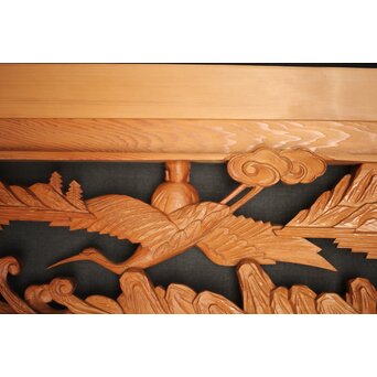 七福神 木彫欄間 2枚1組　R0132Y 