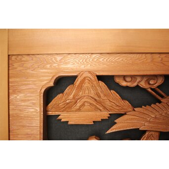 七福神 木彫欄間 2枚1組　R0132Y 