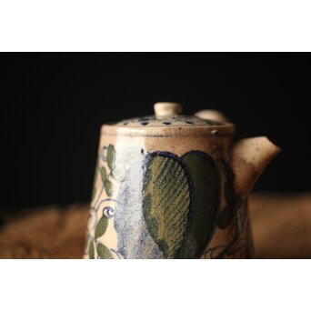 雲林院宝山 寶山 デルフト手 京焼急須　P296 