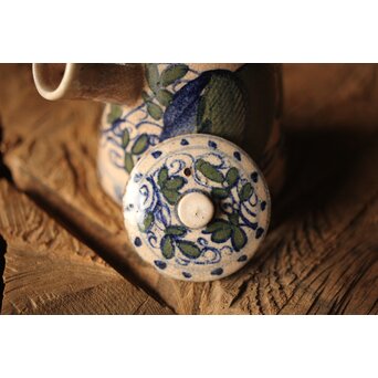 雲林院宝山 寶山 デルフト手 京焼急須　P296 