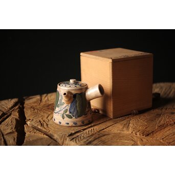 雲林院宝山 寶山 デルフト手 京焼急須　P296 