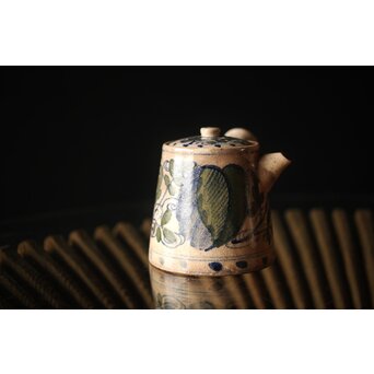 雲林院宝山 寶山 デルフト手 京焼急須　P296 