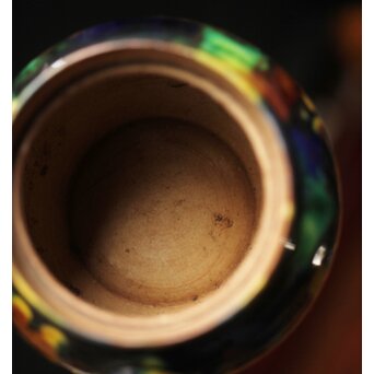 萬古焼 三彩急須　P298 