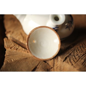 清水七兵衛 青華秋草染付急須　P303 