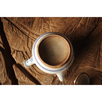 清水七兵衛 青華秋草染付急須　P303 