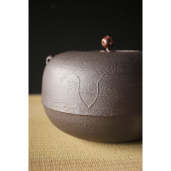 金森紹栄 浜松文 姥口釜　M289 