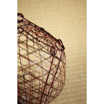 玄斎造 鵬雲斎好 虫籠花入竹籠　261 