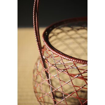 玄斎造 鵬雲斎好 虫籠花入竹籠　261 