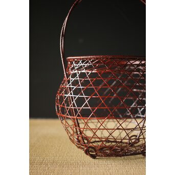 玄斎造 鵬雲斎好 虫籠花入竹籠　261 