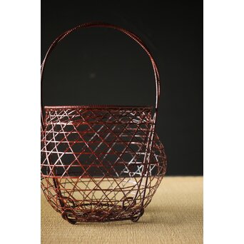 玄斎造 鵬雲斎好 虫籠花入竹籠　261 