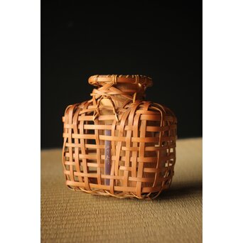 吉田幸斎 竹編細工 吊花籠　U263 