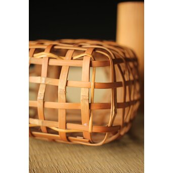 吉田幸斎 竹編細工 吊花籠　U263 