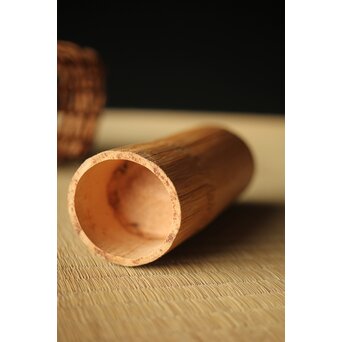 吉田幸斎 竹編細工 吊花籠　U263 