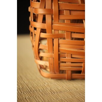 吉田幸斎 竹編細工 吊花籠　U263 