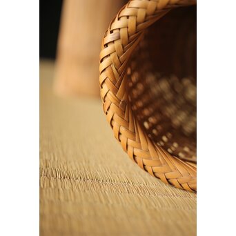 栄月作 巻竹籠 花篭　U264 