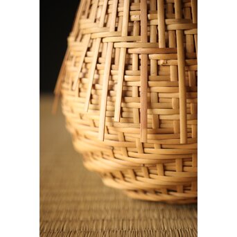 栄月作 巻竹籠 花篭　U264 
