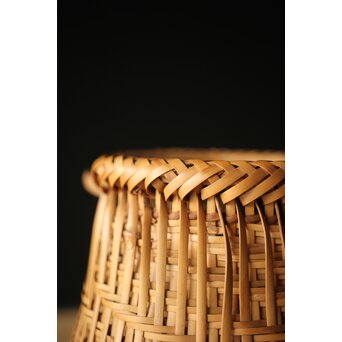 栄月作 巻竹籠 花篭　U264 