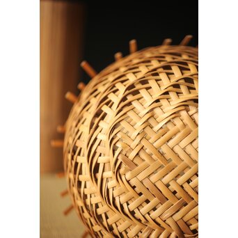 栄月作 巻竹籠 花篭　U264 