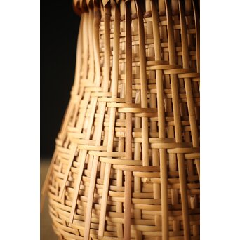 栄月作 巻竹籠 花篭　U264 