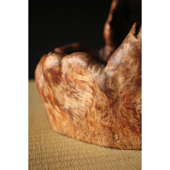 瘤木 自然木の瓶掛/煎茶盆　X320 