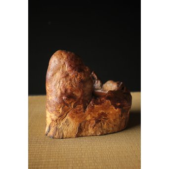 瘤木 自然木の瓶掛/煎茶盆　X320 