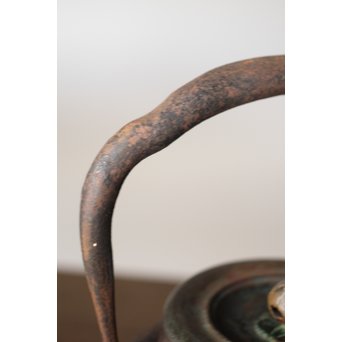 龍文堂 上田照房造 鳳凰図 小振鉄瓶　M293 