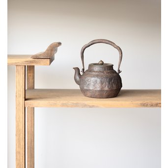 龍文堂 上田照房造 鳳凰図 小振鉄瓶　M293