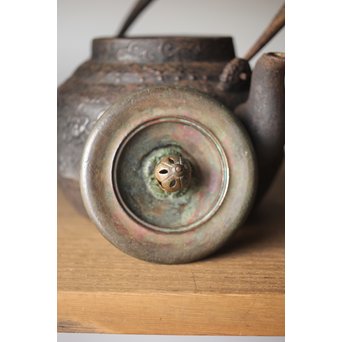 龍文堂 上田照房造 鳳凰図 小振鉄瓶　M293 