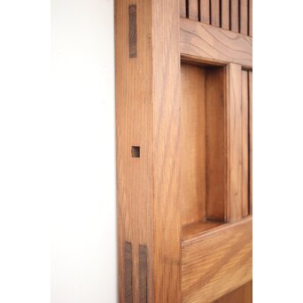 巾着金具の総欅格子蔵戸　W045Y 