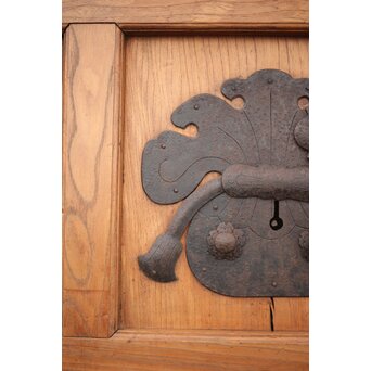 巾着金具の総欅格子蔵戸　W045Y 