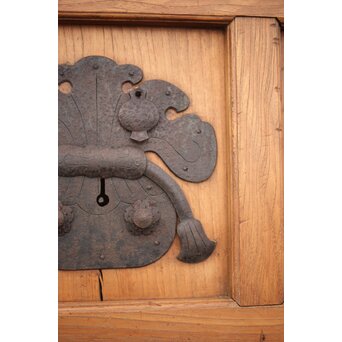 巾着金具の総欅格子蔵戸　W045Y 