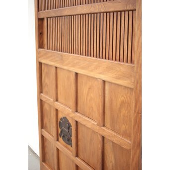 巾着金具の総欅格子蔵戸　W045Y 