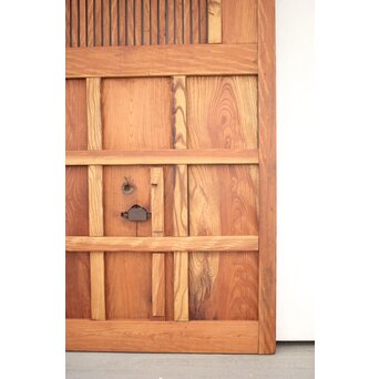 巾着金具の総欅格子蔵戸　W045Y 