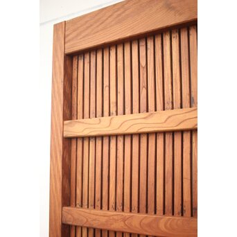 巾着金具の総欅格子蔵戸　W045Y 