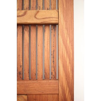 巾着金具の総欅格子蔵戸　W045Y 