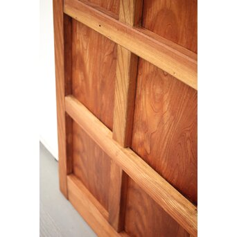 巾着金具の総欅格子蔵戸　W045Y 