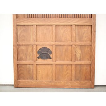 巾着金具の総欅格子蔵戸　W045Y 