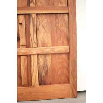 巾着金具の総欅格子蔵戸　W045Y 