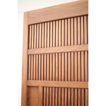 巾着金具の総欅格子蔵戸　W045Y 