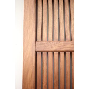 巾着金具の総欅格子蔵戸　W045Y 