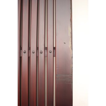 巾着金具の朱格子蔵戸　W046Y 