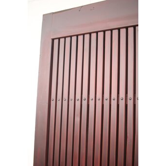 巾着金具の朱格子蔵戸　W046Y 