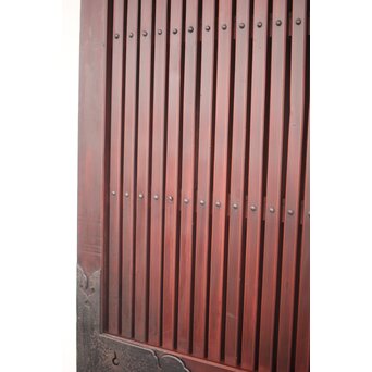 巾着金具の朱格子蔵戸　W046Y 